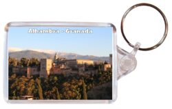 Alhambra - Granada - Spain - Double Sided Large Keyring Key Fob Chain Ring Gift Present Souvenir S2