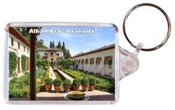 Alhambra - Granada - Spain - Double Sided Large Keyring Key Fob Chain Ring Gift Present Souvenir S3