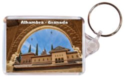 Alhambra - Granada - Spain - Double Sided Large Keyring Key Fob Chain Ring Gift Present Souvenir S4