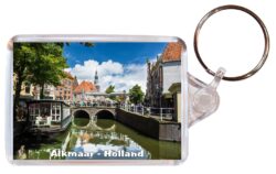 Alkmaar - Holland/Netherlands - Double Sided Large Keyring Key Fob Chain Ring Gift Present Souvenir H1