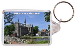 Alkmaar - Holland/Netherlands - Double Sided Large Keyring Key Fob Chain Ring Gift Present Souvenir H3