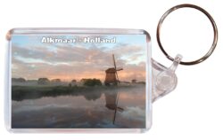 Alkmaar - Holland/Netherlands - Double Sided Large Keyring Key Fob Chain Ring Gift Present Souvenir H4