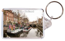 Alkmaar - Holland/Netherlands - Double Sided Large Keyring Key Fob Chain Ring Gift Present Souvenir H5