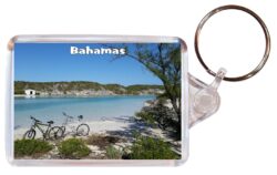 Bahamas - Caribbean - Double Sided Large Keyring Key Fob Chain Ring Gift Present Souvenir B4