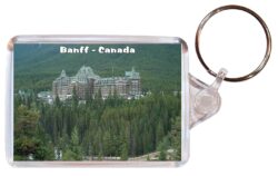 Banff - Canada - Double Sided Large Keyring Key Fob Chain Ring Gift Present Souvenir C1