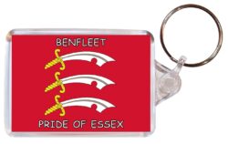 Benfleet - Pride of Essex - Double Sided Large Keyring Key Fob Chain Ring Gift Present Souvenir