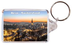 Bern - Switzerland - Double Sided Large Keyring Key Fob Chain Ring Gift Present Souvenir S5