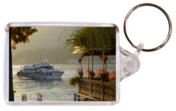 Bellagio - Lake Como - Italy - Double Sided Large Keyring Key Fob Chain Ring Gift Present Souvenir I3