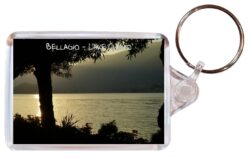 Bellagio - Lake Como - Italy - Double Sided Large Keyring Key Fob Chain Ring Gift Present Souvenir I4