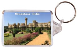 Bengaluru - India - Double Sided Large Keyring Key Fob Chain Ring Gift Present Souvenir I3