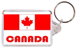 Canada - Love Canada/Canadian Town & Cities Flag - Double Sided Large Keyring Key Fob Chain Ring Gift Present Souvenir