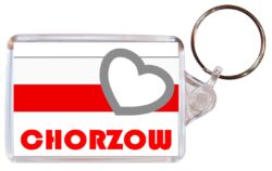 Chorzow - Love Poland/Polish Town & Cities Flag - Double Sided Large Keyring Key Fob Chain Ring Gift Present Souvenir