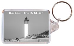 Durban - South Africa - Double Sided Large Keyring Key Fob Chain Ring Gift Present Souvenir SA3