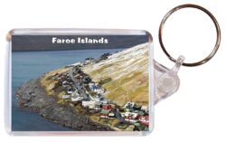 Faroe Islands - Double Sided Large Keyring Key Fob Chain Ring Gift Present Souvenir F2