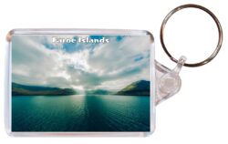 Faroe Islands - Double Sided Large Keyring Key Fob Chain Ring Gift Present Souvenir F5