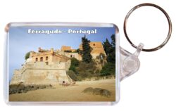Ferragudo - Algarve - Portugal - Double Sided Large Keyring Key Fob Chain Ring Gift Present Souvenir P2