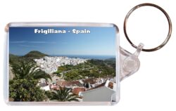 Frigiliana - Spain - Double Sided Large Keyring Key Fob Chain Ring Gift Present Souvenir S1