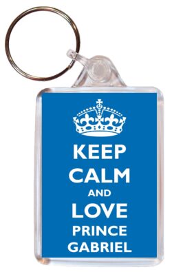 Keep Calm and Love Prince Gabriel - Double Sided Large Keyring Key Fob Chain Ring Gift Present Souvenir