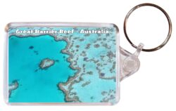 Great Barrier Reef - Australia - Double Sided Large Keyring Key Fob Chain Ring Gift Present Souvenir A1