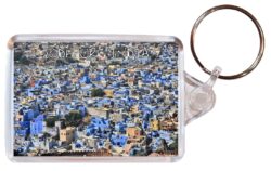 Jodhpur - India - Double Sided Large Keyring Key Fob Chain Ring Gift Present Souvenir I1