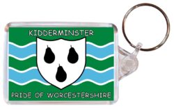 Kidderminster - Pride of Worcestershire - Double Sided Large Keyring Key Fob Chain Ring Gift Present Souvenir