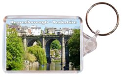 Knaresborough - Yorkshire - Double Sided Large Keyring Key Fob Chain Ring Gift Present Souvenir E2