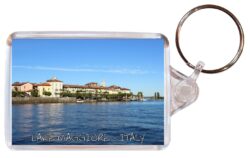 Lake Maggiore - Italy - Double Sided Large Keyring Key Fob Chain Ring Gift Present Souvenir I2