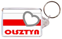 Olsztyn - Love Poland/Polish Town & Cities Flag - Double Sided Large Keyring Key Fob Chain Ring Gift Present Souvenir