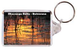Okavango Delta - Botswana - Africa - Double Sided Large Keyring Key Fob Chain Ring Gift Present Souvenir T2
