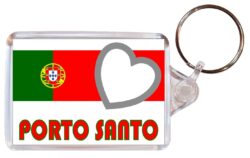 Porto Santo - Love Portugal/Portuguese Town & Cities Flag - Double Sided Large Keyring Key Fob Chain Ring Gift Present Souvenir
