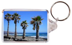 Playa de la Americas - Tenerife - Spain - Double Sided Large Keyring Key Fob Chain Ring Gift Present Souvenir S1