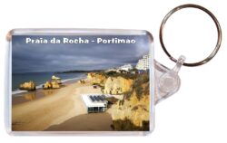 Praia da Rocha - Portimao - Portugal - Double Sided Large Keyring Key Fob Chain Ring Gift Present Souvenir P4