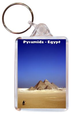 Pyramids - Egypt - Double Sided Large Keyring Key Fob Chain Ring Gift Present Souvenir E3