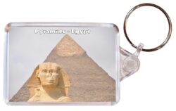 Pyramids - Egypt - Double Sided Large Keyring Key Fob Chain Ring Gift Present Souvenir E4