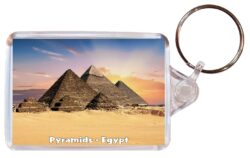 Pyramids - Egypt - Double Sided Large Keyring Key Fob Chain Ring Gift Present Souvenir E5