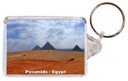 Pyramids - Egypt - Double Sided Large Keyring Key Fob Chain Ring Gift Present Souvenir E6