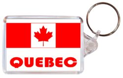 Quebec - Love Canada/Canadian Town & Cities Flag - Double Sided Large Keyring Key Fob Chain Ring Gift Present Souvenir