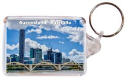 Queensland - Australia - Double Sided Large Keyring Key Fob Chain Ring Gift Present Souvenir A3