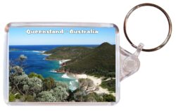 Queensland - Australia - Double Sided Large Keyring Key Fob Chain Ring Gift Present Souvenir A4