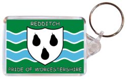 Redditch - Pride of Worcestershire - Double Sided Large Keyring Key Fob Chain Ring Gift Present Souvenir
