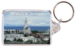 Reykjavik - Iceland - Double Sided Large Keyring Key Fob Chain Ring Gift Present Souvenir I3