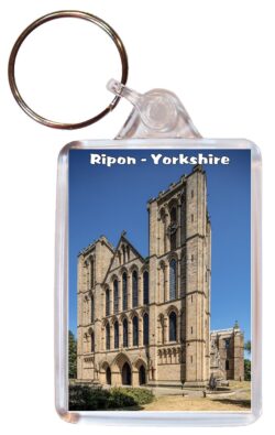 Ripon Cathedral - Yorkshire - Double Sided Large Keyring Key Fob Chain Ring Gift Present Souvenir E2