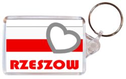 Rzeszow - Love Poland/Polish Town & Cities Flag - Double Sided Large Keyring Key Fob Chain Ring Gift Present Souvenir