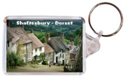 Shaftesbury - Dorset - Double Sided Large Keyring Key Fob Chain Ring Gift Present Souvenir E1