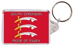 South Ockendon - Pride of Essex - Double Sided Large Keyring Key Fob Chain Ring Gift Present Souvenir