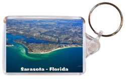 Sarasota - Florida - USA - Double Sided Large Keyring Key Fob Chain Ring Gift Present Souvenir U1