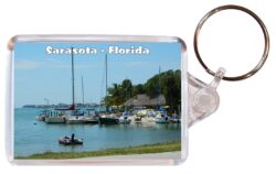 Sarasota - Florida - USA - Double Sided Large Keyring Key Fob Chain Ring Gift Present Souvenir U2