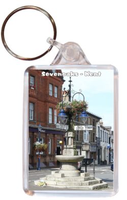 Sevenoakes - Kent - Double Sided Large Keyring Key Fob Chain Ring Gift Present Souvenir E1