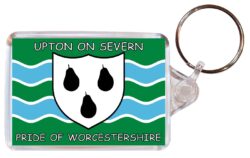 Upton on Severn - Pride of Worcestershire - Double Sided Large Keyring Key Fob Chain Ring Gift Present Souvenir