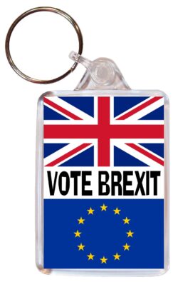Vote Brexit - Double Sided Large Keyring Key Fob Chain Ring Gift Present Brexit EU Referendum 2016 Souvenir